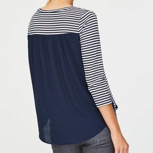 NewWithTag-LOFT women stripped blouse Tee Top XS